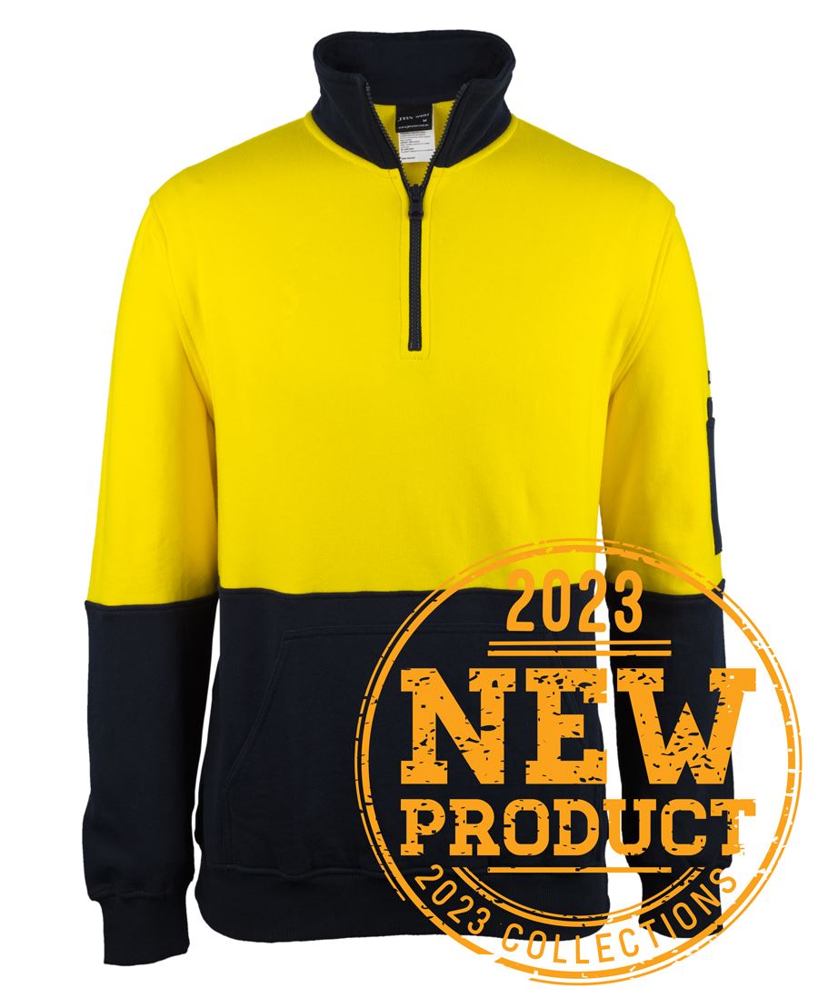 Jb's Hi Vis 310 Cotton 1/2 Zip Fleece - 6HVFM