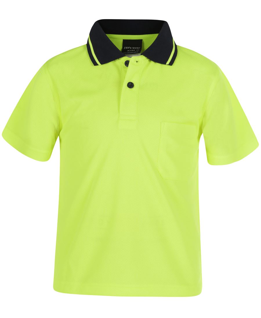 Jb's Infant And Kids Hi Vis 4602.1 Non Cuff Trad Polo - 6HVNC