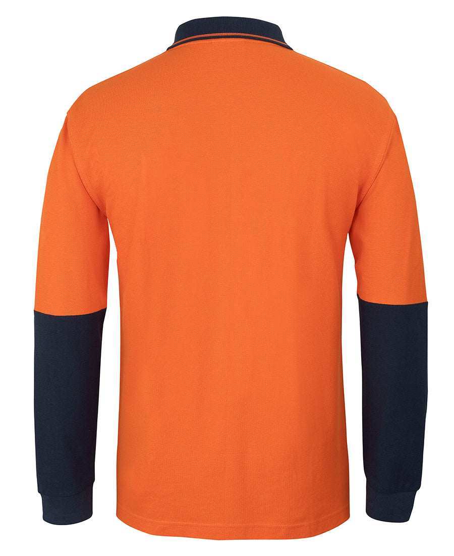 Jb's Hi Vis L/s Cotton Pique Trad Polo - 6HVQL