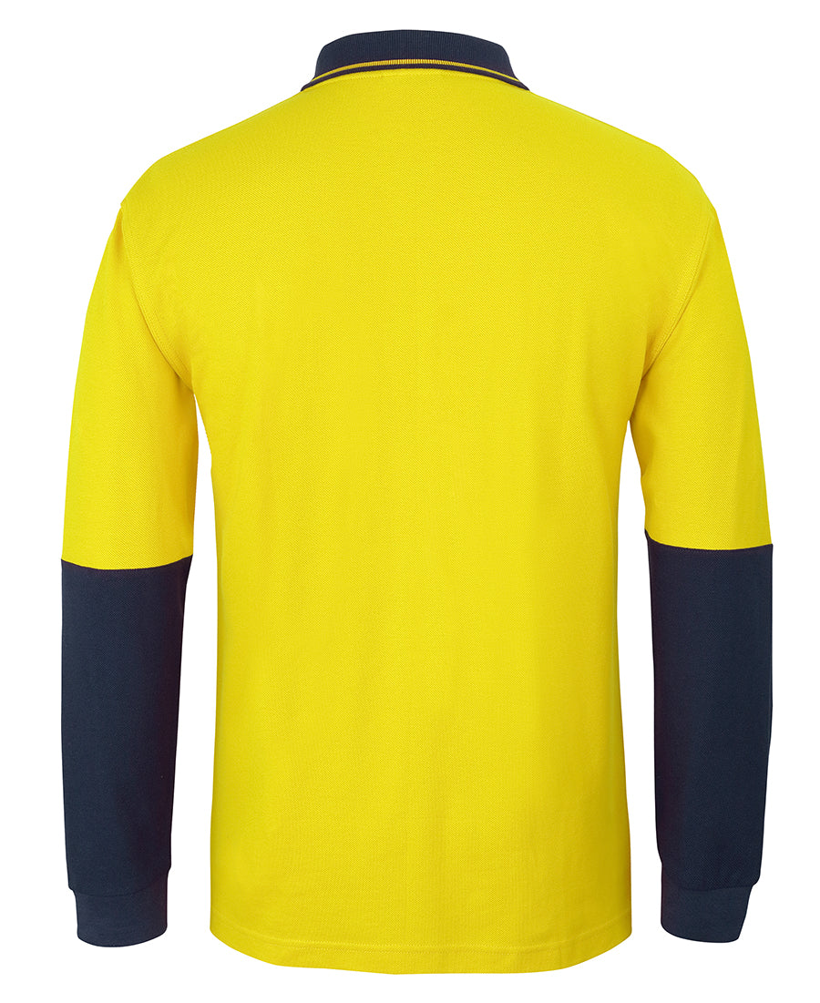 Jb's Hi Vis L/s Cotton Pique Trad Polo - 6HVQL