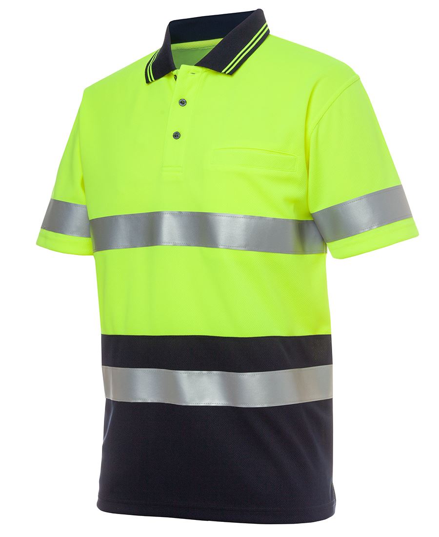 Jb's Hi Vis S/s Non Cuff (D+n) Trad Polo - 6HVST