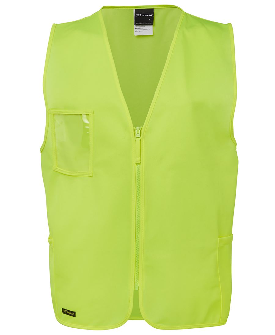Jb's Hi Vis Zip Safety Vest - 6HVSZ