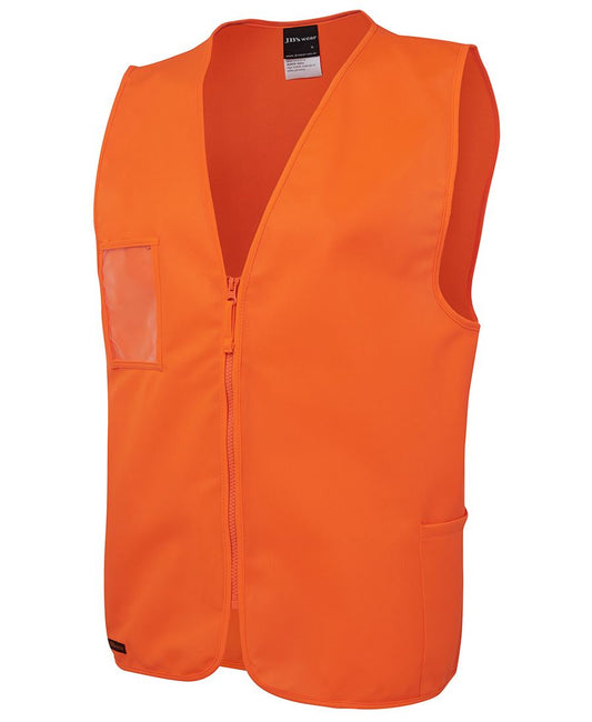 Jb's Hi Vis Zip Safety Vest - 6HVSZ