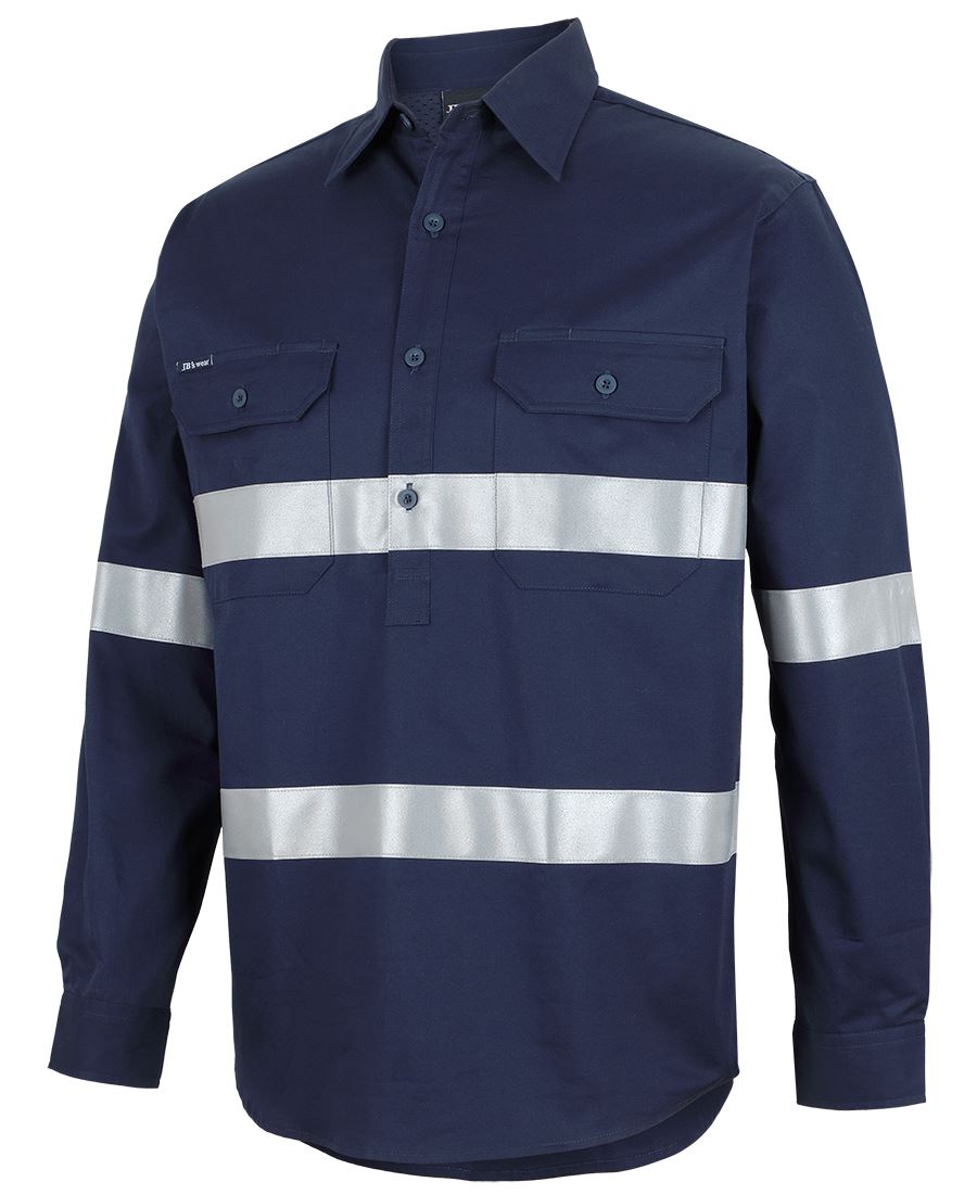 Jb's Close Front L/s 150g Work/shirt Reflective Tape - 6HWCT