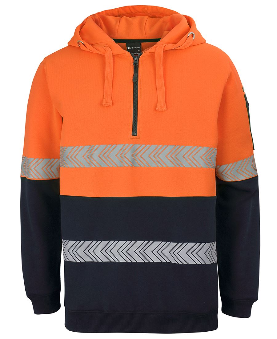 Jb's Hi Vis(D+n) 1/2 Zip Segmented Tape Hoodie - 6HZSH