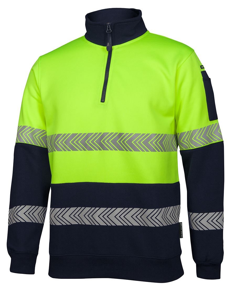 Jb's Hi Vis 1/2 Zip Segmented Tape Fleecy - 6HZS