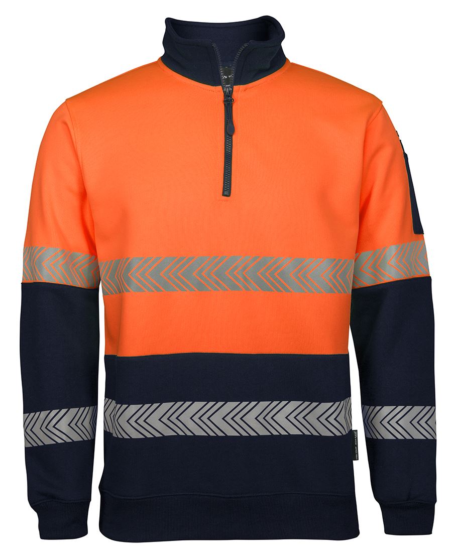 Jb's Hi Vis 1/2 Zip Segmented Tape Fleecy - 6HZS