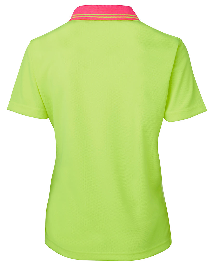 Jb's Ladies Hi Vis S/s Comfort Polo - 6LHCP