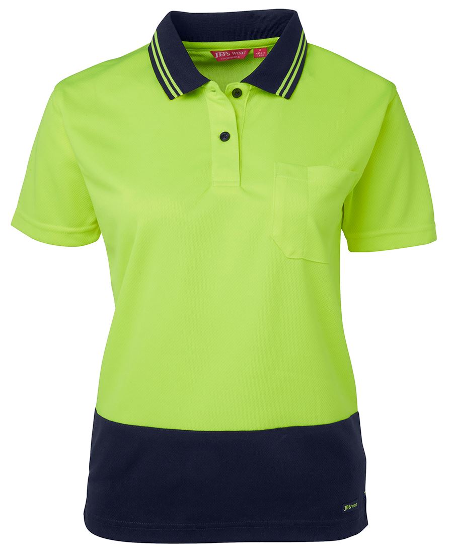 Jb's Ladies Hi Vis S/s Comfort Polo - 6LHCP