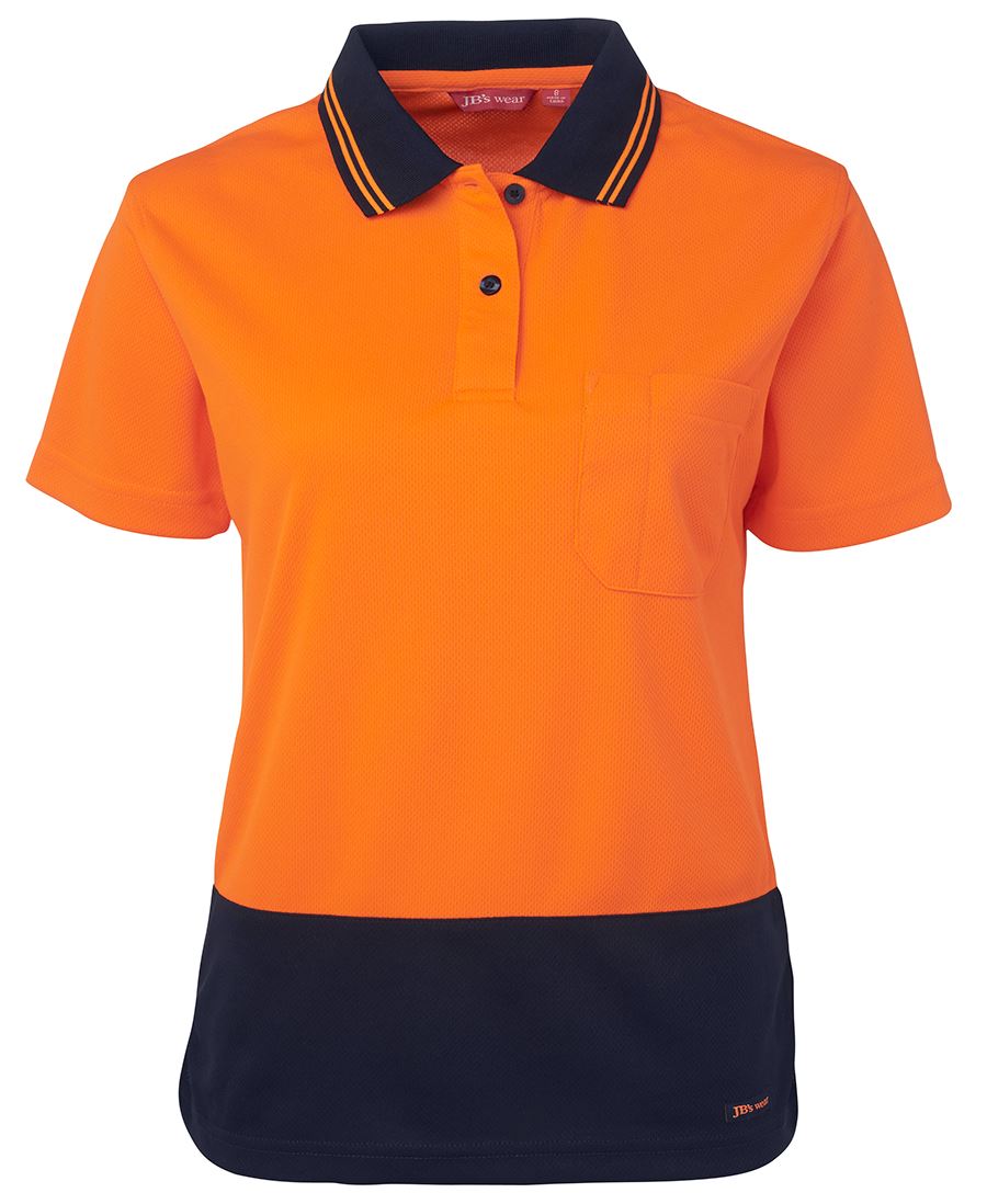 Jb's Ladies Hi Vis S/s Comfort Polo - 6LHCP