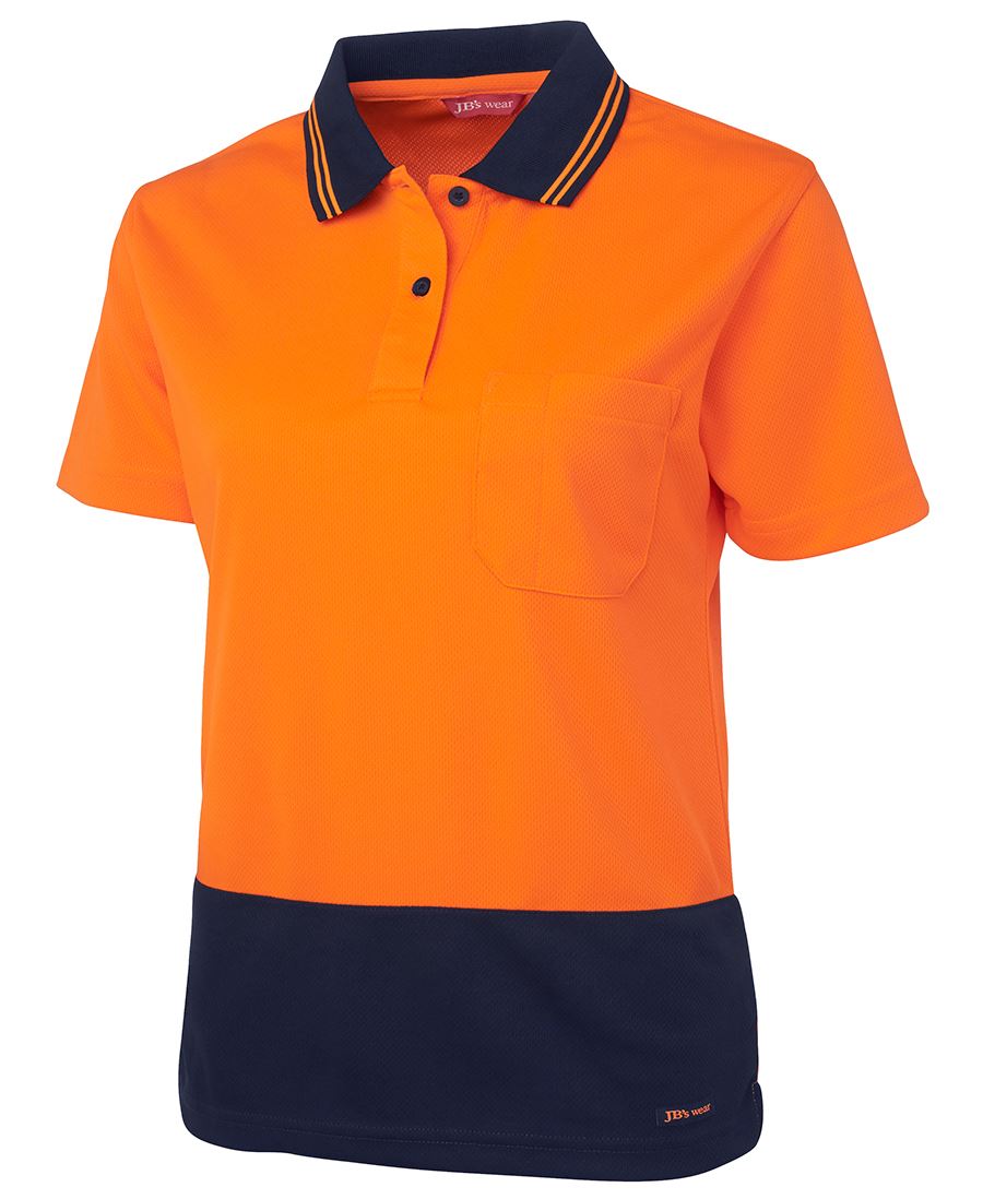 Jb's Ladies Hi Vis S/s Comfort Polo - 6LHCP