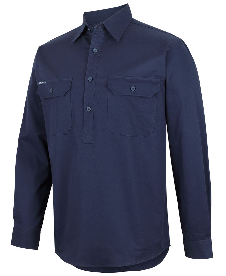 Jb's Close Front L/s 150g Work Shirt - 6WLCF