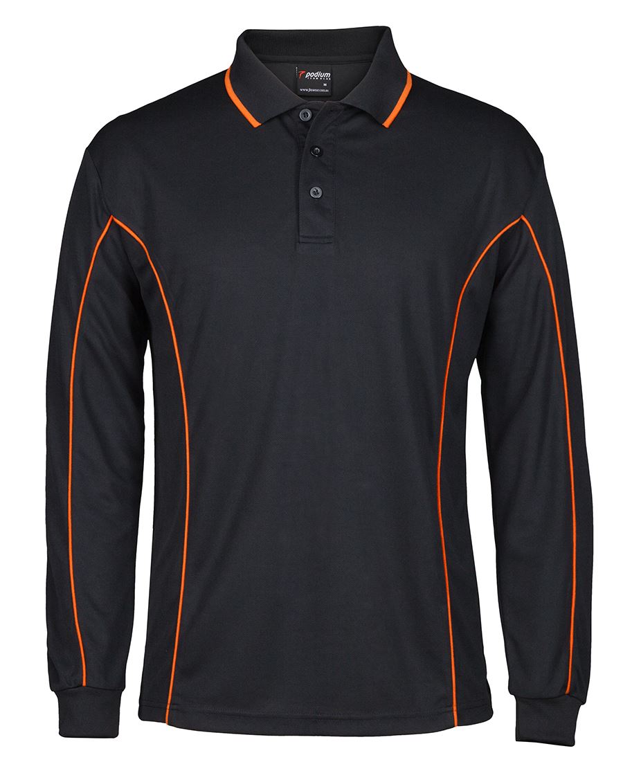 PODIUM L/S PIPING POLO