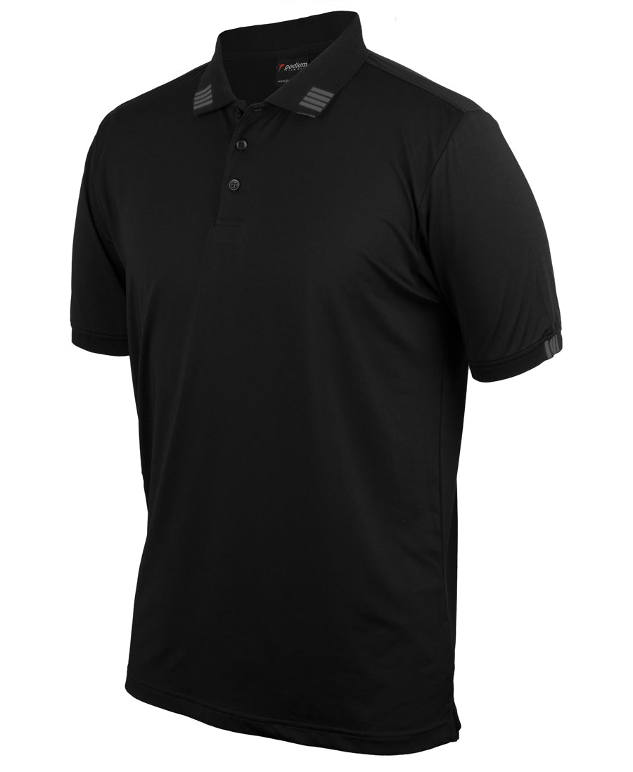 PODIUM Four STRIPE S/S STRETCH POLO