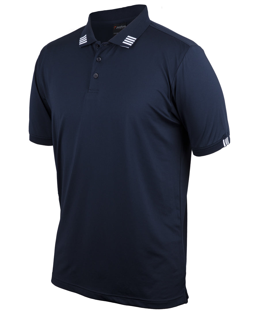 PODIUM Four STRIPE S/S STRETCH POLO