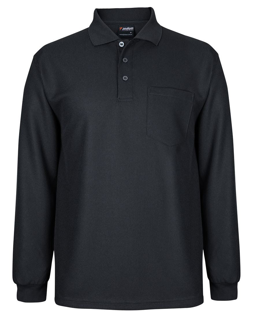 JBs PODIUM L/S WAFFLE POCKET POLO - 7WPL