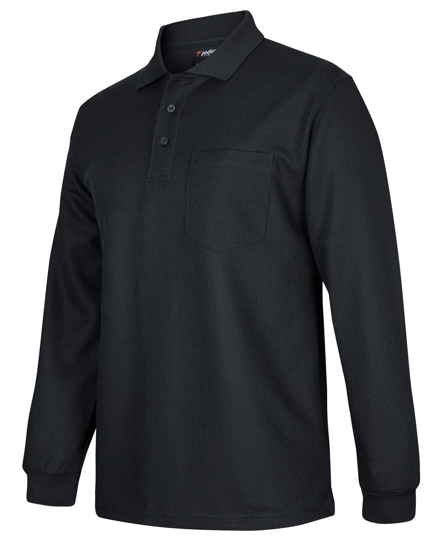 JBs PODIUM L/S WAFFLE POCKET POLO - 7WPL