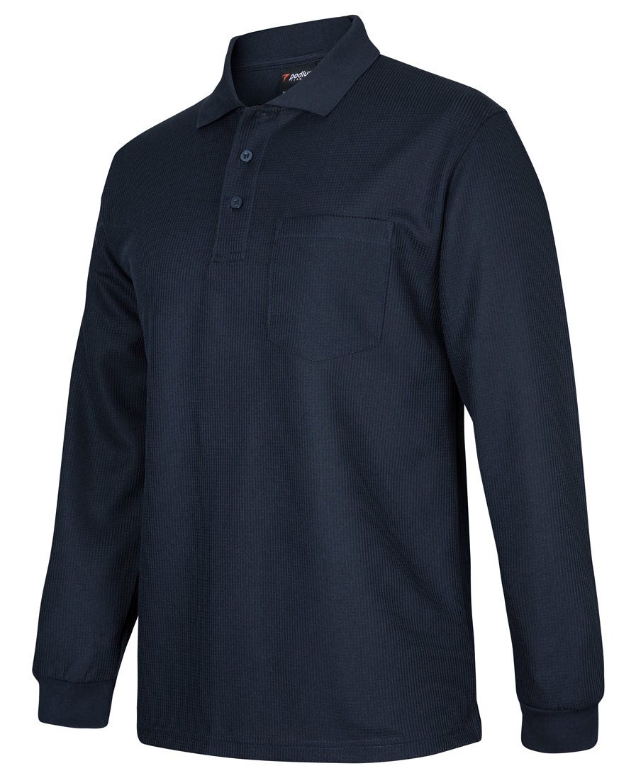 JBs PODIUM L/S WAFFLE POCKET POLO - 7WPL