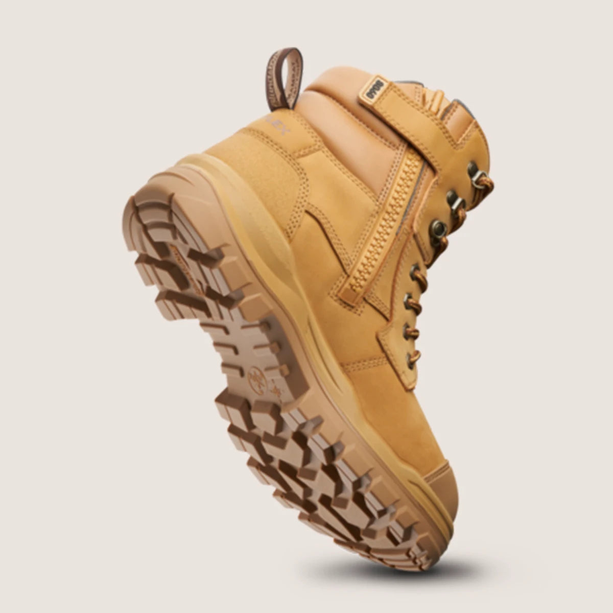 Blundstone RotoFlex Wheat water-resistant nubuck 150mm zip sided safety boot - 8060