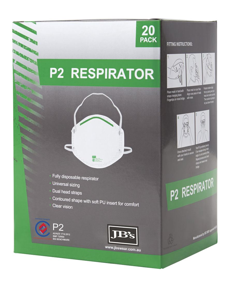 JB's P2  RESPIRATOR (20PC) - 8C100