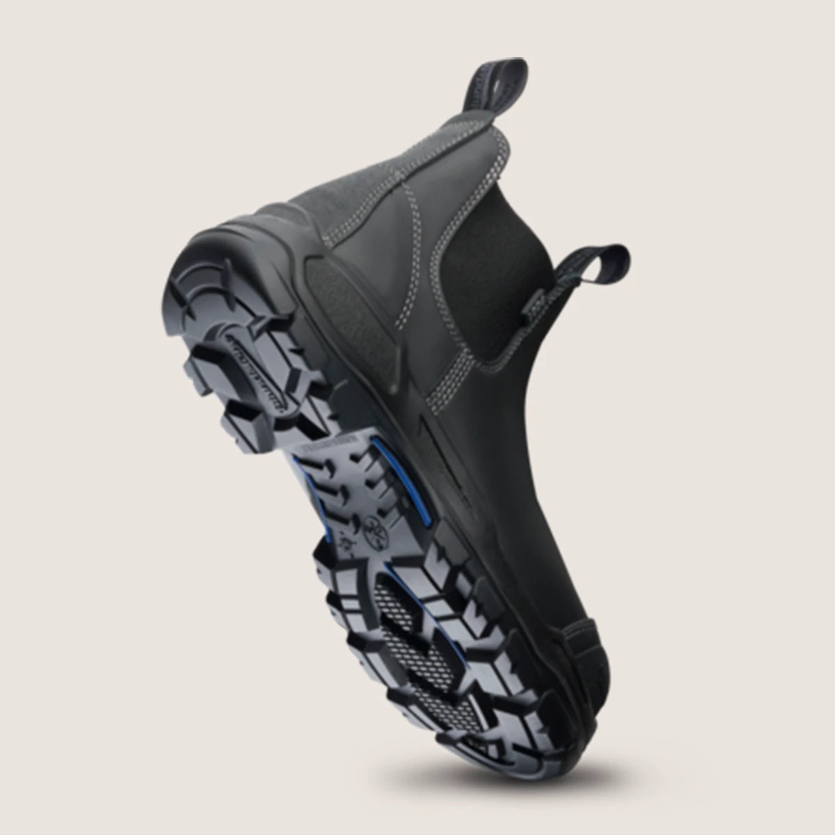 Blundstone RotoFlex Black water-resistant Platinum leather elastic side safety boot - 9001