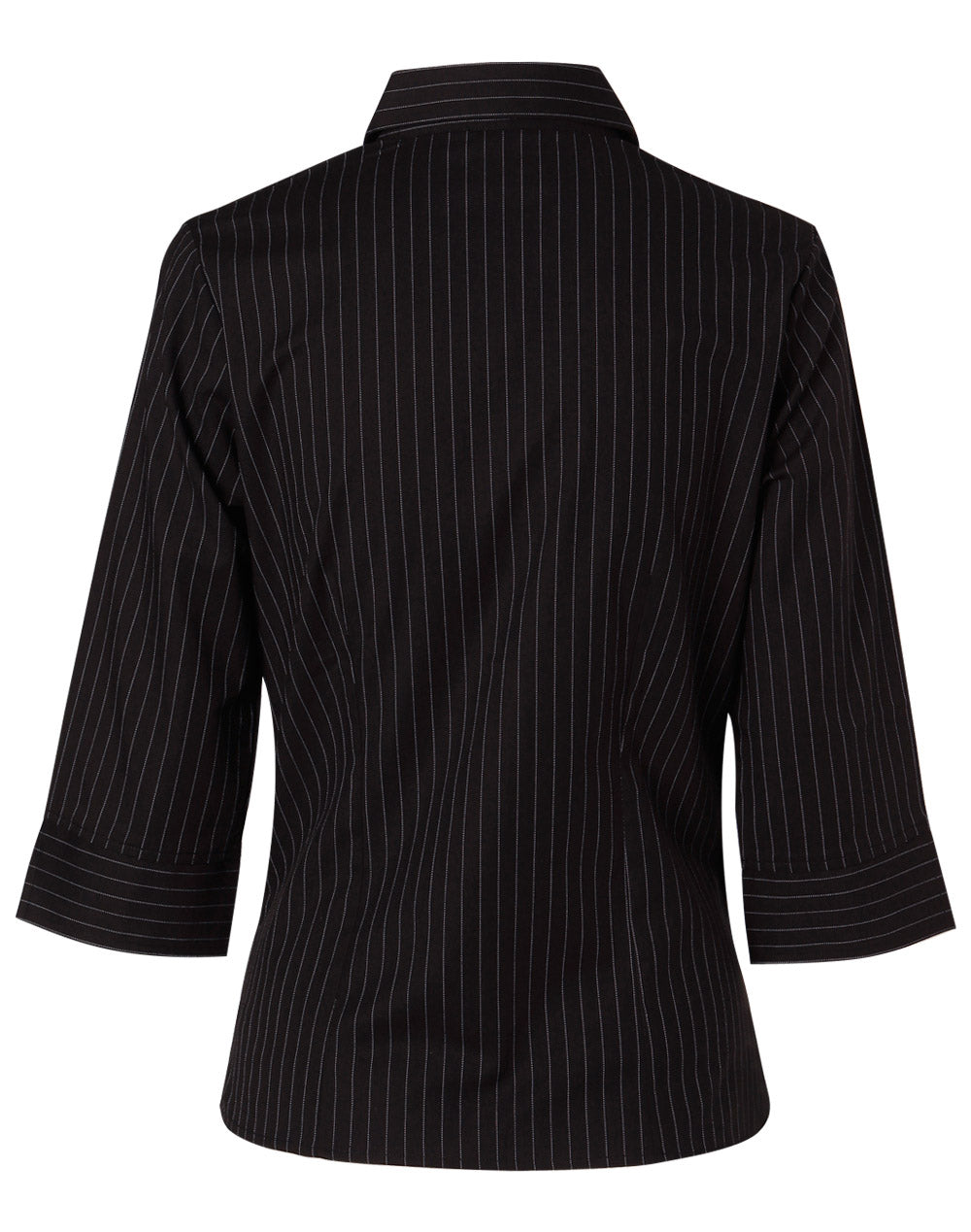 WINNING SPIRIT Ladies' 3/4 Sleeve Stretch Stripe Shirt - BS18