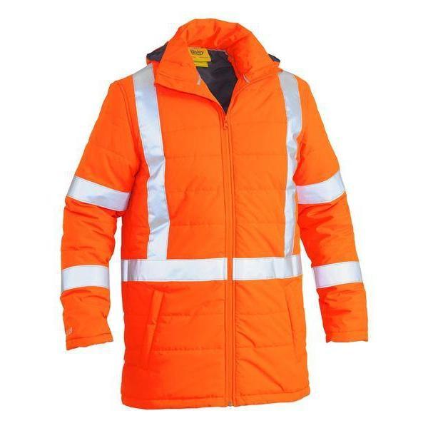 Bisley Taped Hi Vis Unisex Puffer Jacket With X-Back - BJ6379XT