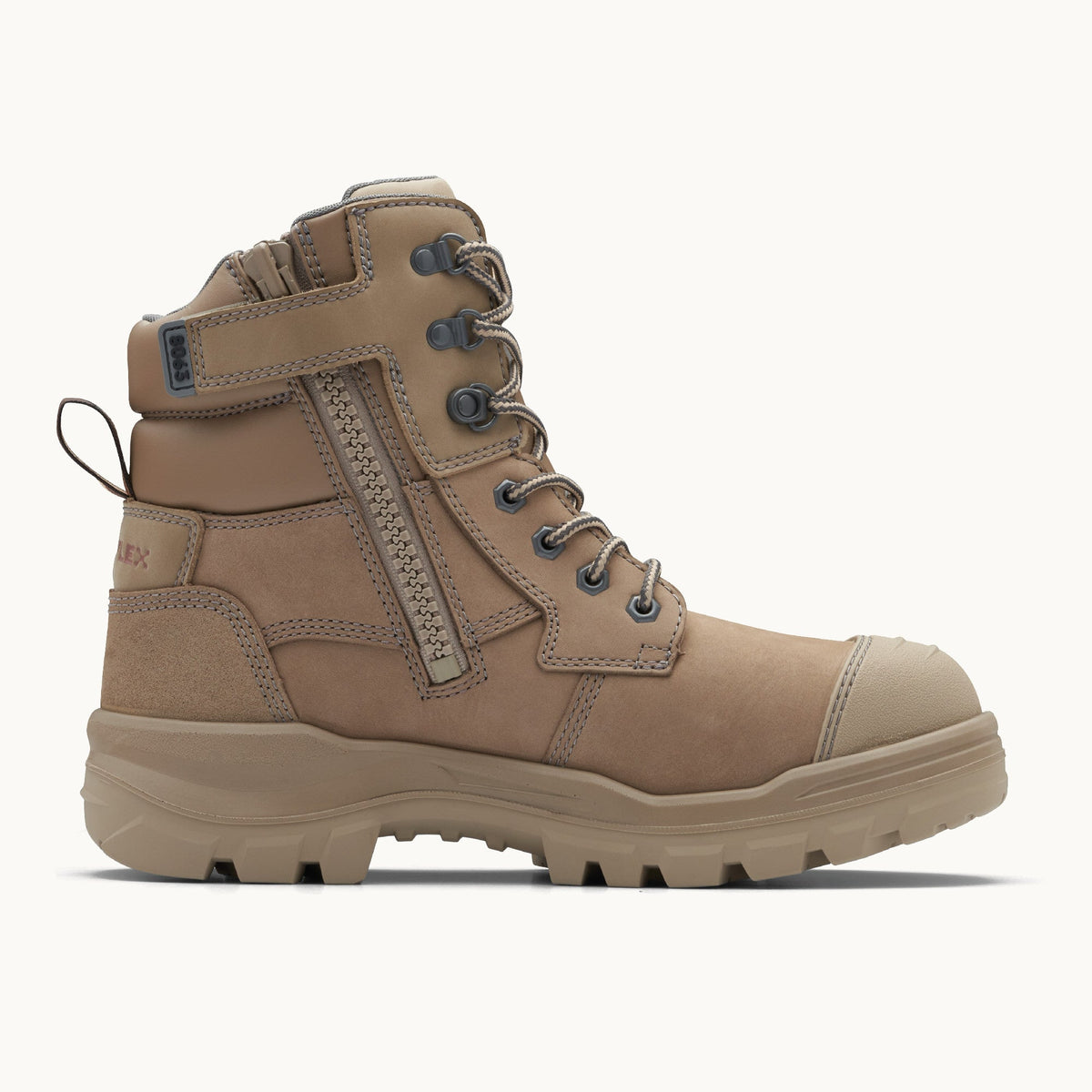 Blundstone RotoFlex Stone water-resistant nubuck 150mm zip sided safety boot - 8063