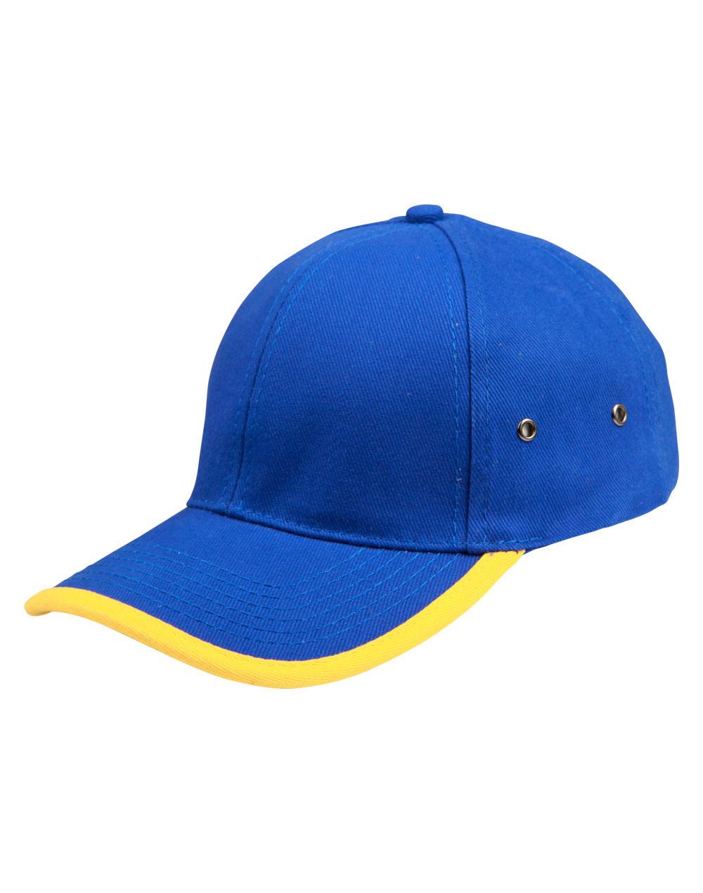 WINNING SPIRIT Heavy brushed cotton peak & back trimp cap - CH17