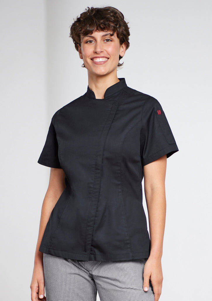 Fashion Biz Womens Alfresco Short Sleeve Chef Jacket - CH330LS