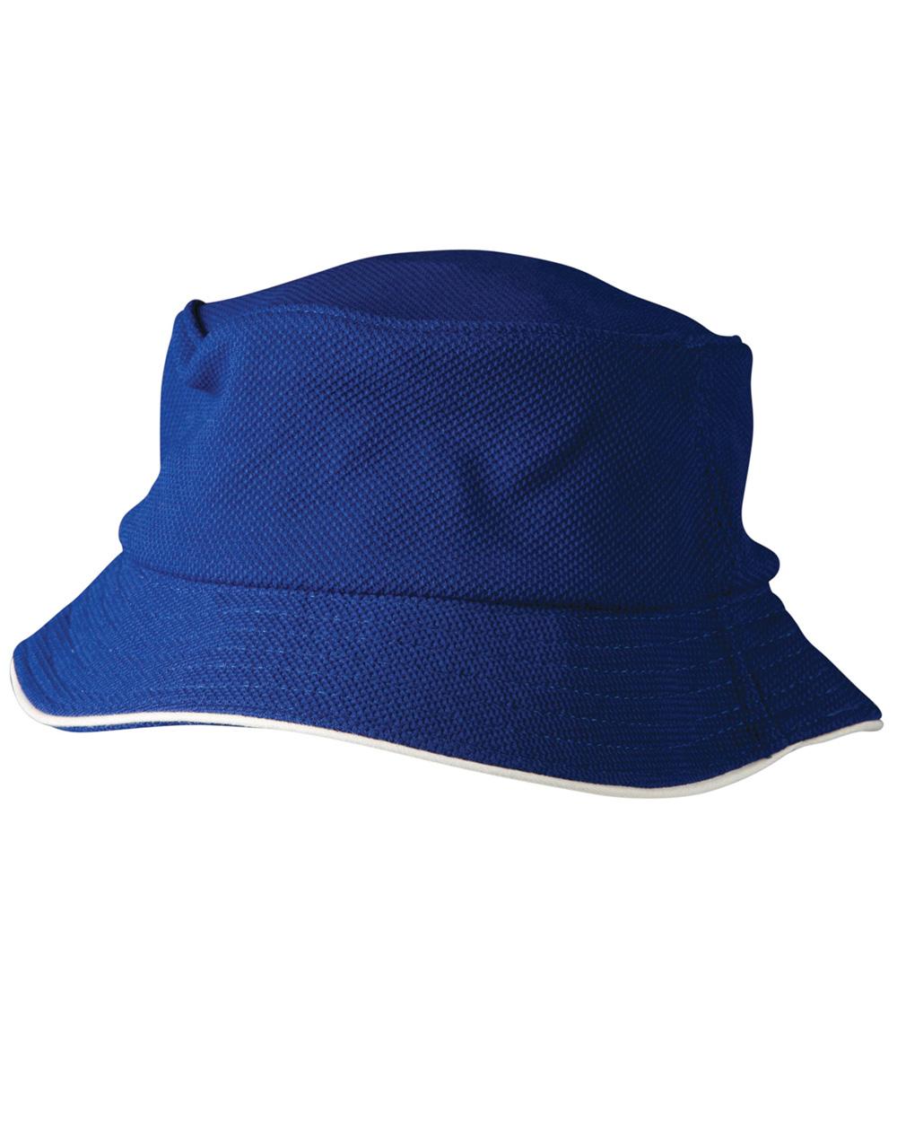 WINNING SPIRIT Pique mesh with sandwich trim bucket hat - CH71