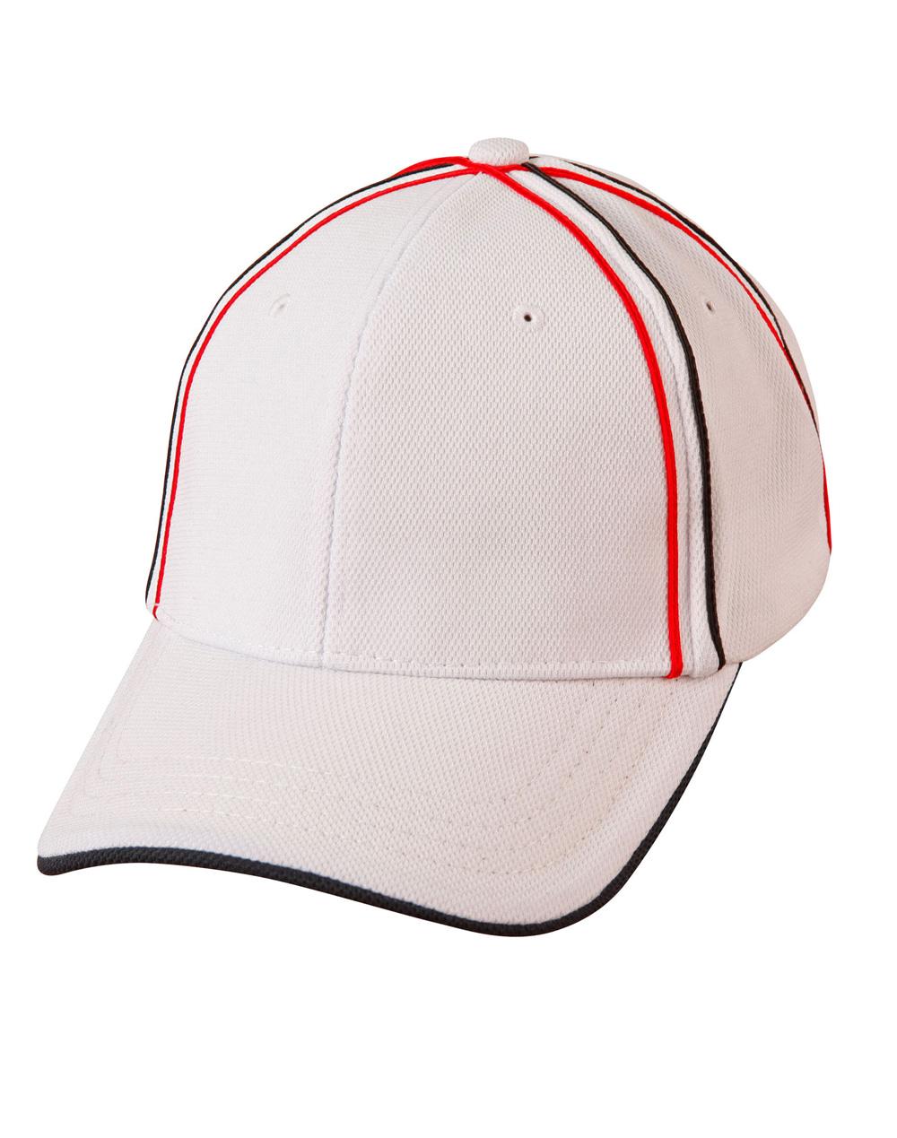 WINNING SPIRIT Tri-color pique mesh structured cap - CH76