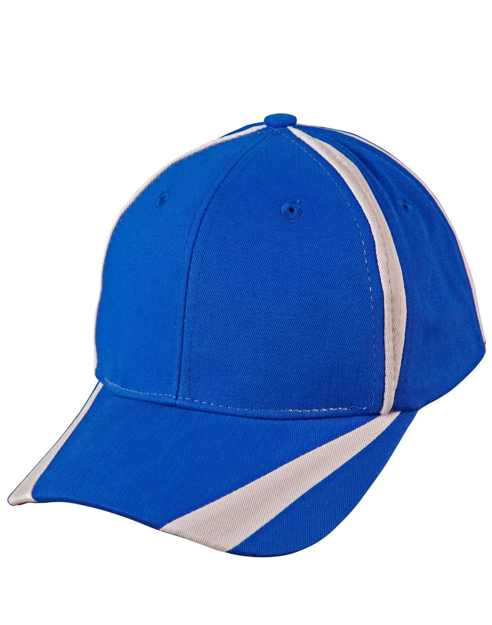 WINNING SPIRIT Brushed cotton twill baseball cap  "X" contrast - CH81