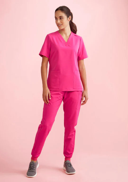 Biz Care Womens Pink Jogger Scrub Pant - CSP241LL
