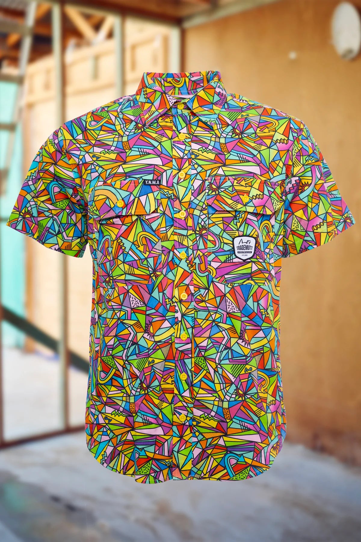 TradeMutt Men's Bonza Short Sleeve Full Print  Workshirt - 21501
