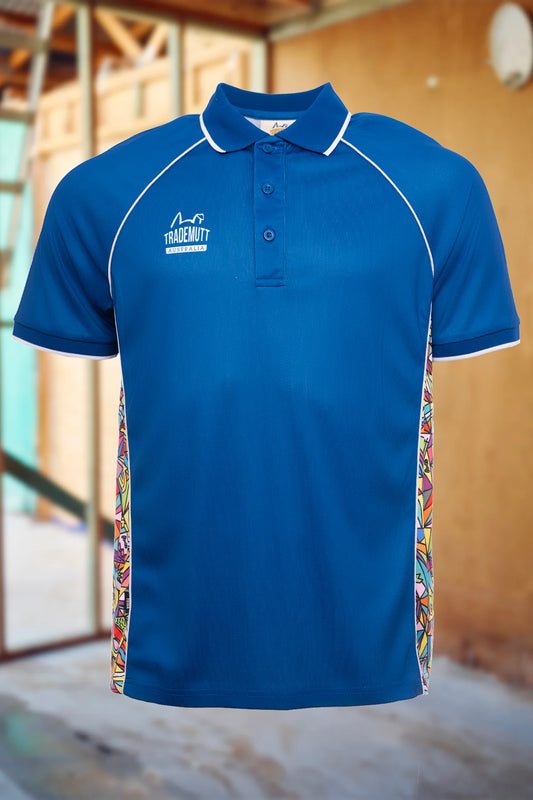 TradeMutt Unisex RPET Bonza Blue Polo - 21504