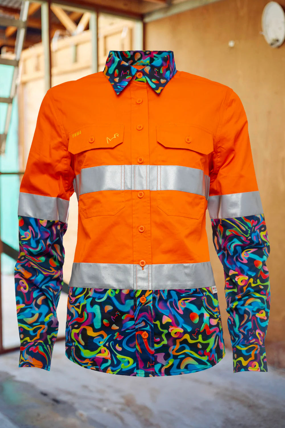 TradeMutt Women's Pearler Orange Day/Night Hi Vis Workshirt - 21549