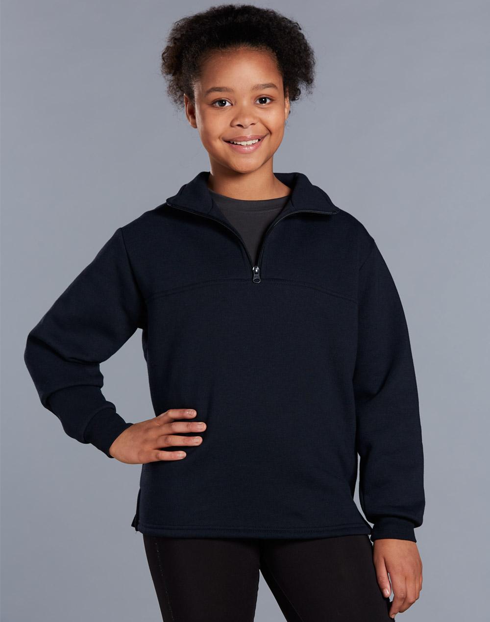 WINNING SPIRIT Kid's 1/2 zip collar fleecy sweat - FL02K