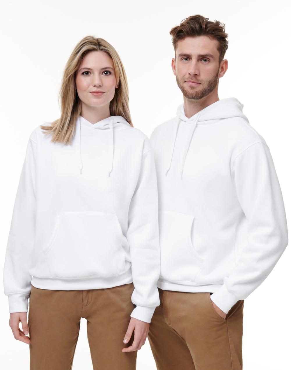 WINNING SPIRIT Adult's Close Front  Contrast Fleecy Hoodie - FL09