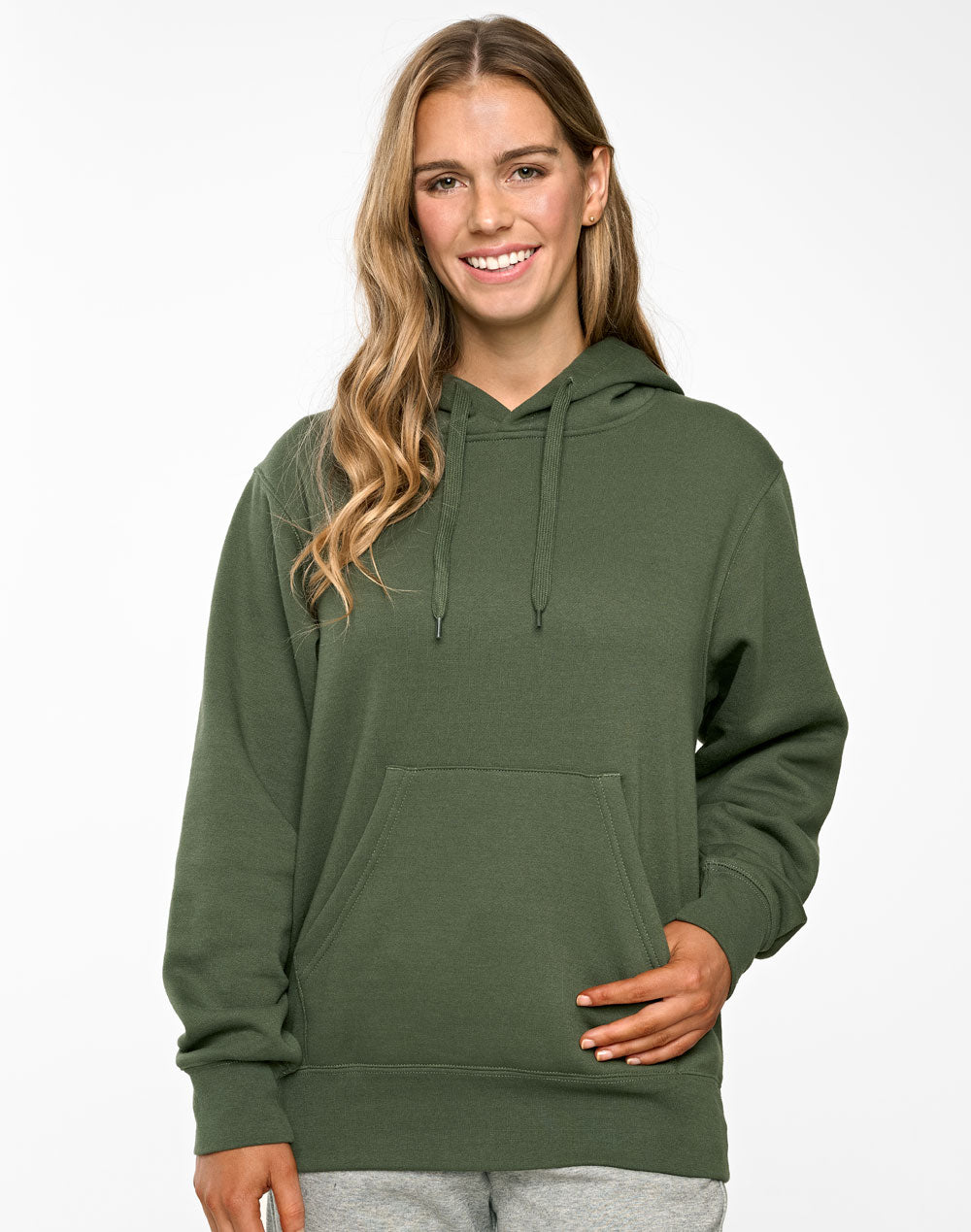 WINNING SPIRIT Adult's Close Front  Contrast Fleecy Hoodie - FL09