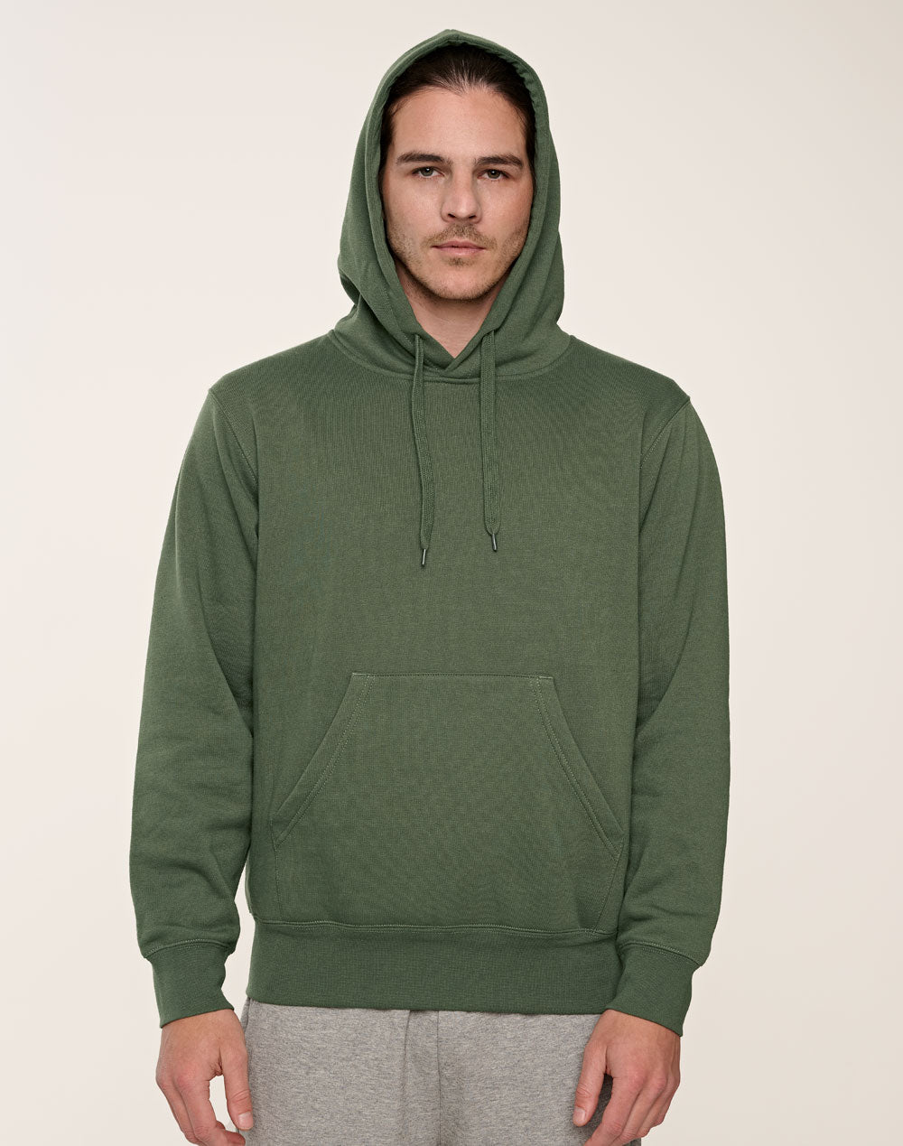 WINNING SPIRIT Adult's Close Front  Contrast Fleecy Hoodie - FL09