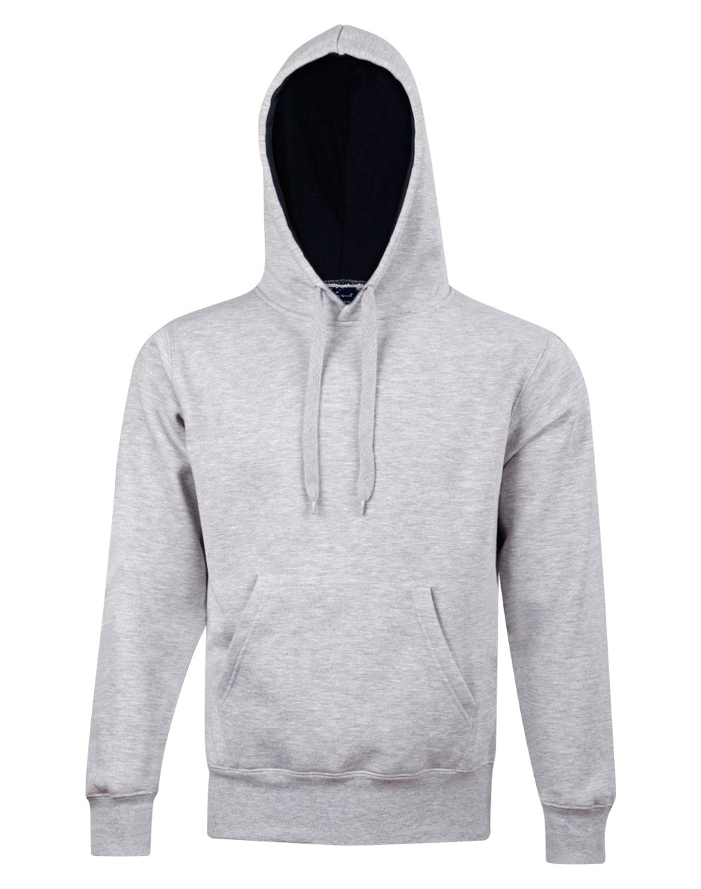 WINNING SPIRIT Adult's Close Front  Contrast Fleecy Hoodie - FL09