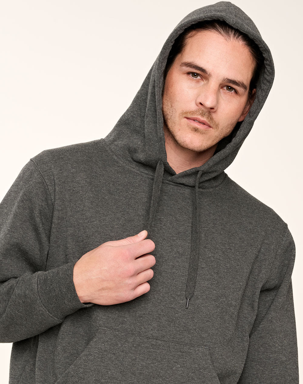 WINNING SPIRIT Adult's Close Front  Contrast Fleecy Hoodie - FL09