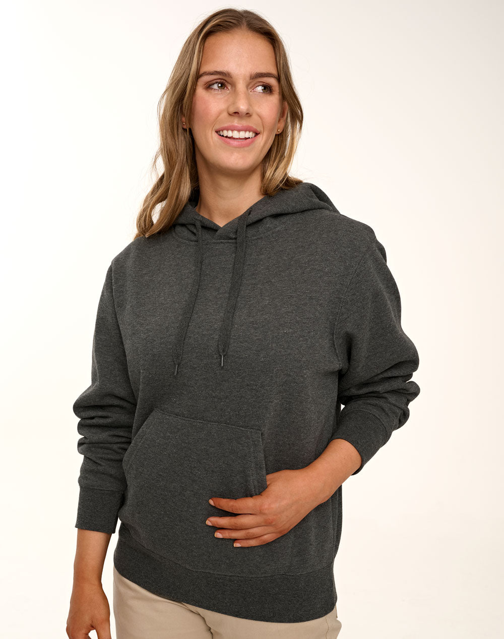 WINNING SPIRIT Adult's Close Front  Contrast Fleecy Hoodie - FL09