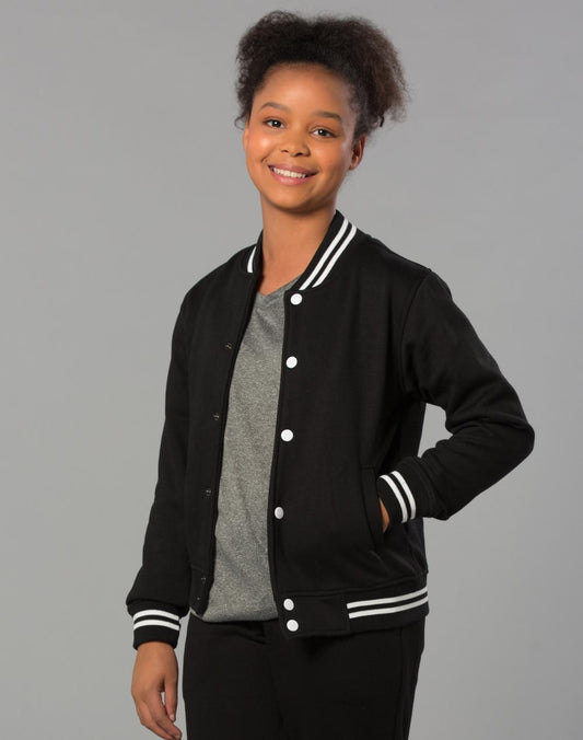 WINNING SPIRIT Kid's Fleece Varsity Jacket - FL11K