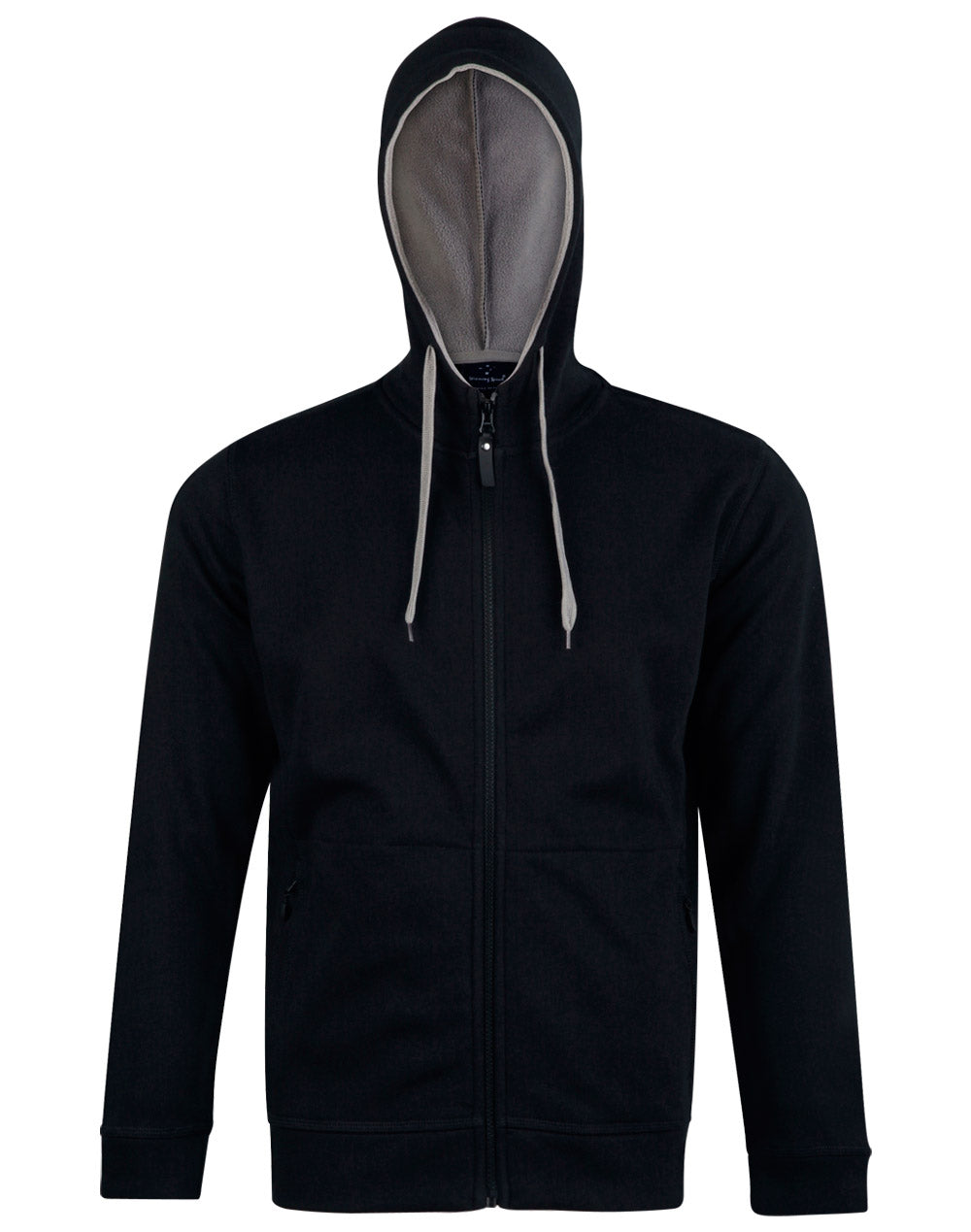 WINNING SPIRIT Men's Full Zip Contrast Fleece Hoodie - FL17