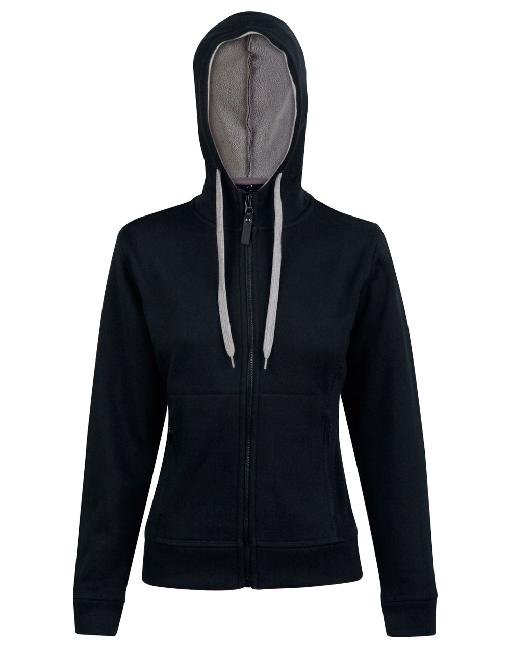 WINNING SPIRIT Ladies' Full Zip Contrast Fleece Hoodie - FL18