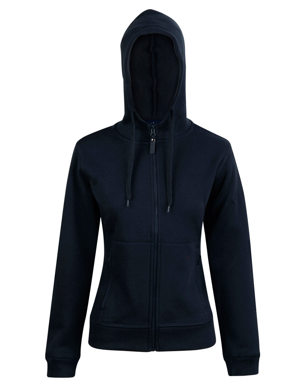 WINNING SPIRIT Ladies' Full Zip Contrast Fleece Hoodie - FL18