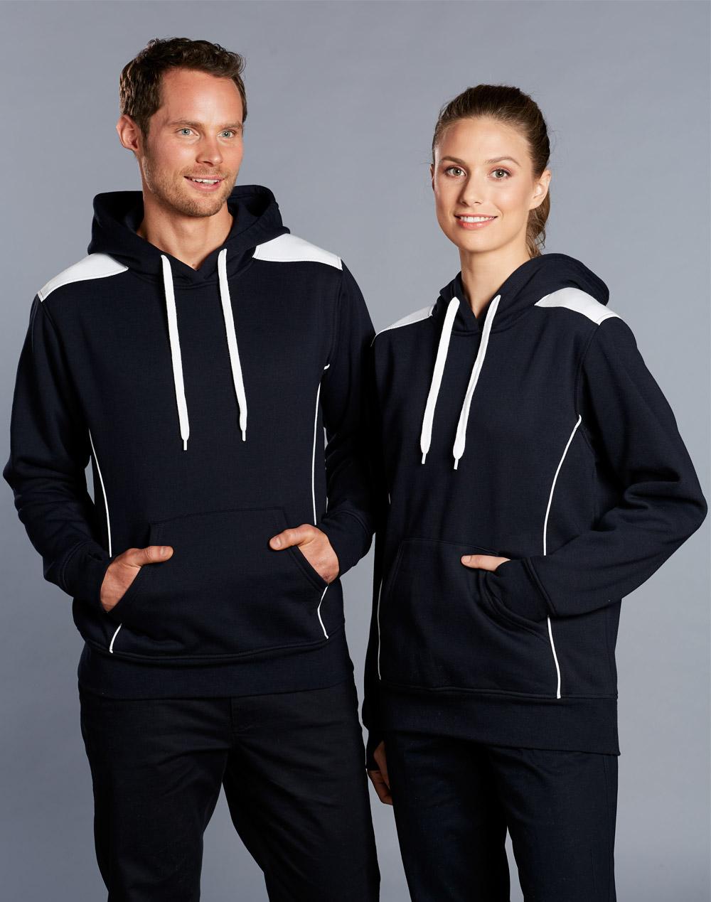 WINNING SPIRIT Adult's Kangaroo Pocket Contrast Hoodie - FL19