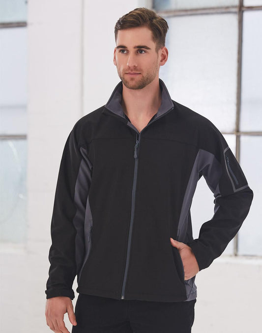 WINNING SPIRIT Men Contrast Softshell Jacket - JK31